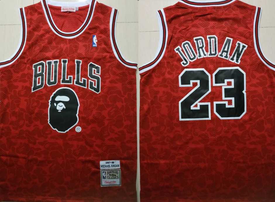 Bulls Bape 23 Michael Jordan Red 1997 98 Hardwood Classics Jersey Dzhi,We sell and wholesale Bulls Bape 23 Michael Jordan Red 1997 98 Hardwood Classics Jersey Dzhi on line form chian!